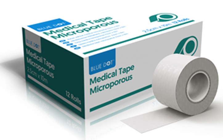 Microporous Tape Boxed 1.25cm x 5mtr (12 Rolls)