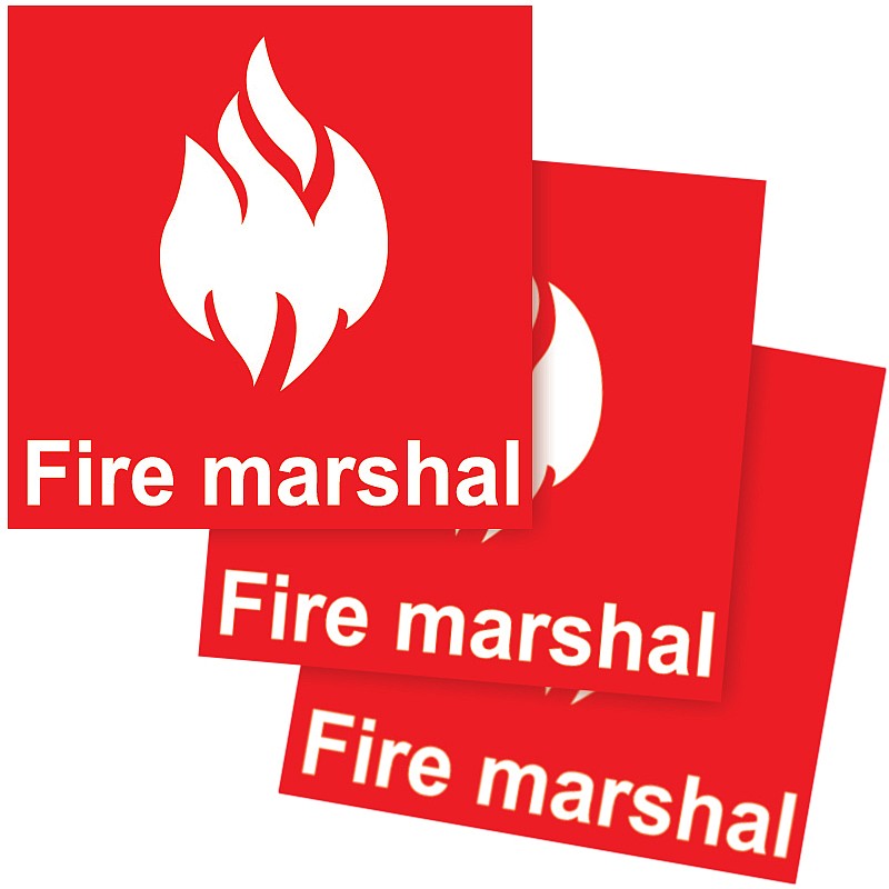Fire Marshal Helmet Sticker (Pack of 10)